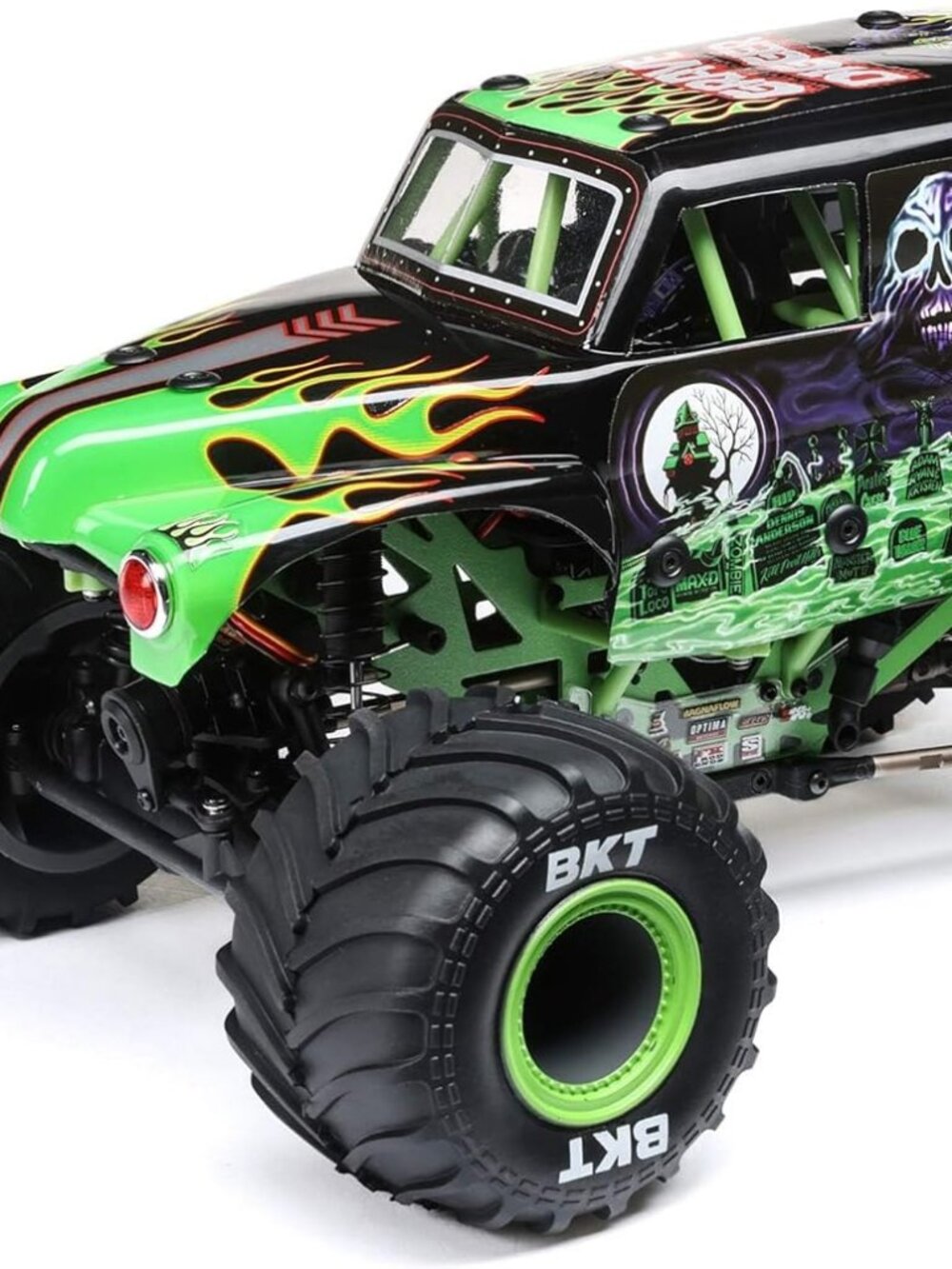 1/18 Mini LMT Grave Digger 2S 4X4 RTR Brushed Monster Truck Battery & Charger In